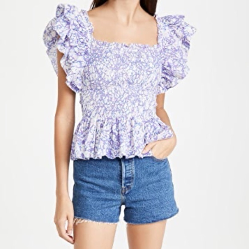 Love the label smocked peplum top